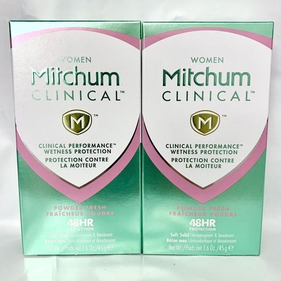 Mitchum Bath & Body 2x Mitchum Women Clinical Powder Fresh Antiperspirant Deodorant Soft